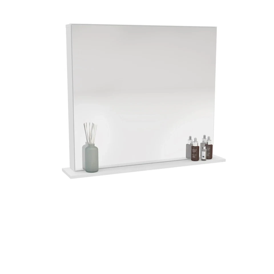 Wall-Mounted or Vanity Mirror with Shelf | Versatile & Modern Design - Image 4 of 4