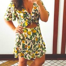 Nwot farm Rio pear cutout dress S $200 Designer Spring Party Formal Classic