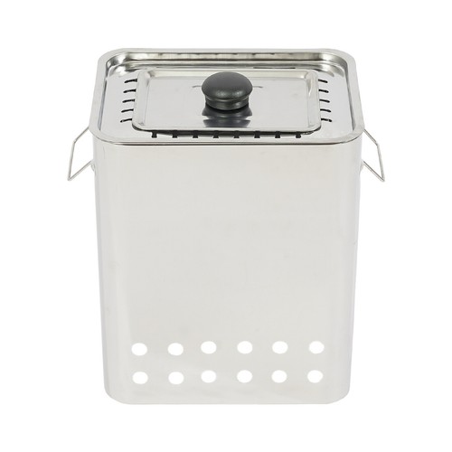 Barbecue quadrato portatile da appendere in acciaio inox argento - Foto 7 di 16
