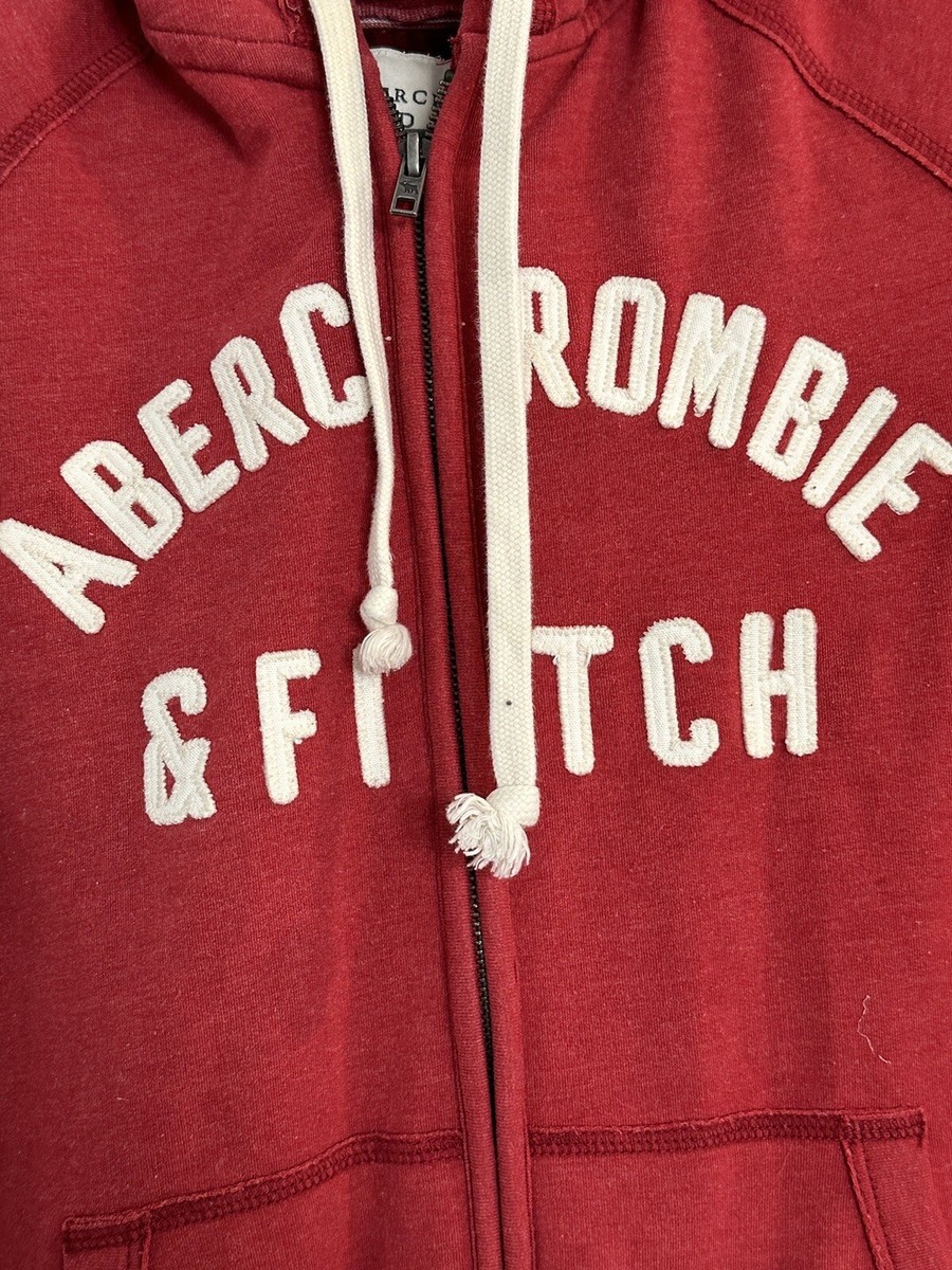 Abercrombie & Fitch Authentic Vintage Red Hoodie Size Large | eBay