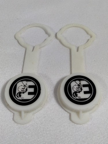 2 Vintage Reddy Kilowatt Bottle Cap Bottle Top Electricity Advertising Replicap - Picture 1 of 6