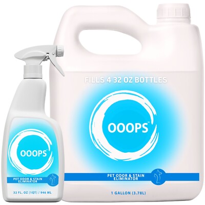 OOOPS Pet Odor & Poop Stain Eliminator Organic Enzyme for Home Dismantles Odors 