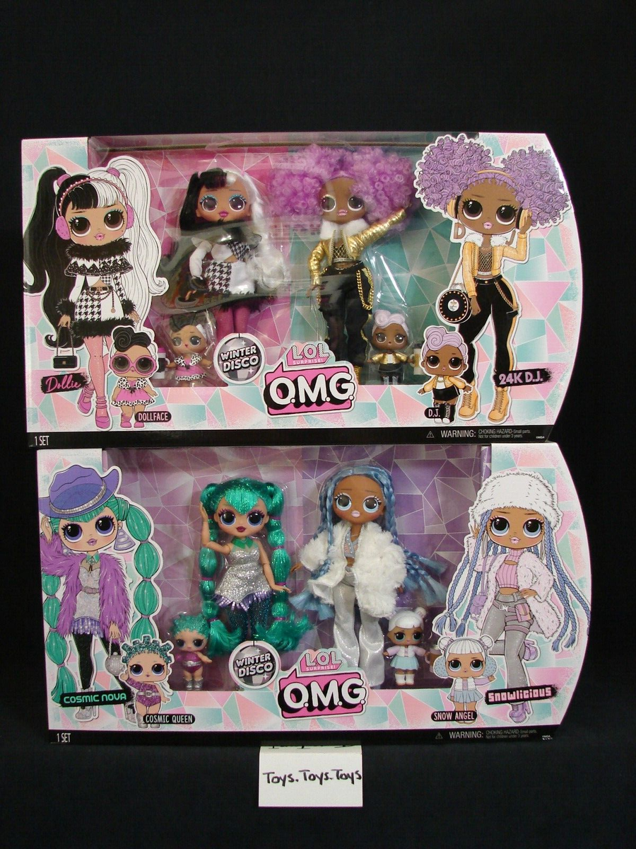 LOL OMG 2 Pack Dolls Winter Disco Dollie 24K DJ Cosmic Nova