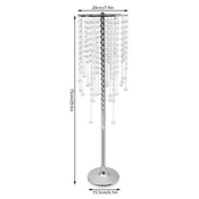 10pc Crystal Silver Flower Stand 75cm Large Flower Stand Wedding Decor