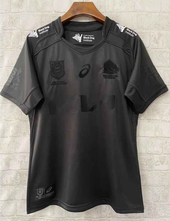 2025 RUGBY MEN's NEW BLACK BRISBANE BRONCOS TRAINING NRL S-5XL