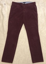 Tommy Hilfiger Sz 8 Burgundy Corduroy Stretch Skinny Pants Womens EUC