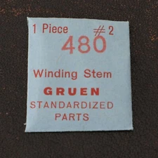 Vintage Gruen Watch 480 480SS Movement Winding Stem Original Sealed Part (G9D7)