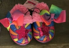 Girls Slippers Nickelodeon JoJo Siwa Rainbow Star 5/6 NWT