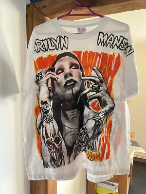 Marilyn Manson 1997 tシャツ XL Vintage 1997 Marilyn Manson Rock Band Black Unisex T-shirt Vtg