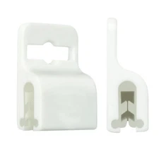 5 Pack - White Gripper Card Holder Clamp - for Standard Thickness ID Badge