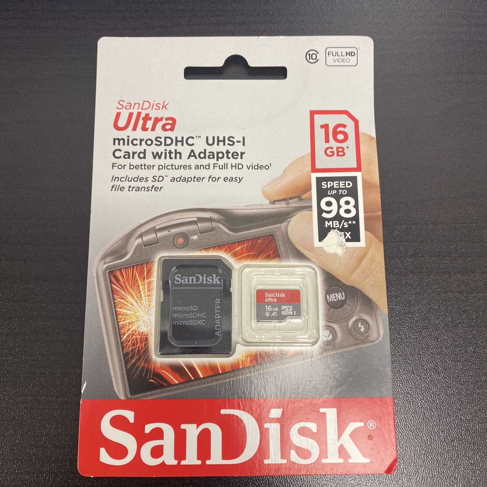 SanDisk Ultra 16GB (98MB/s) microSDXC UHS-I Memory Card With Adapter NEW |  eBay