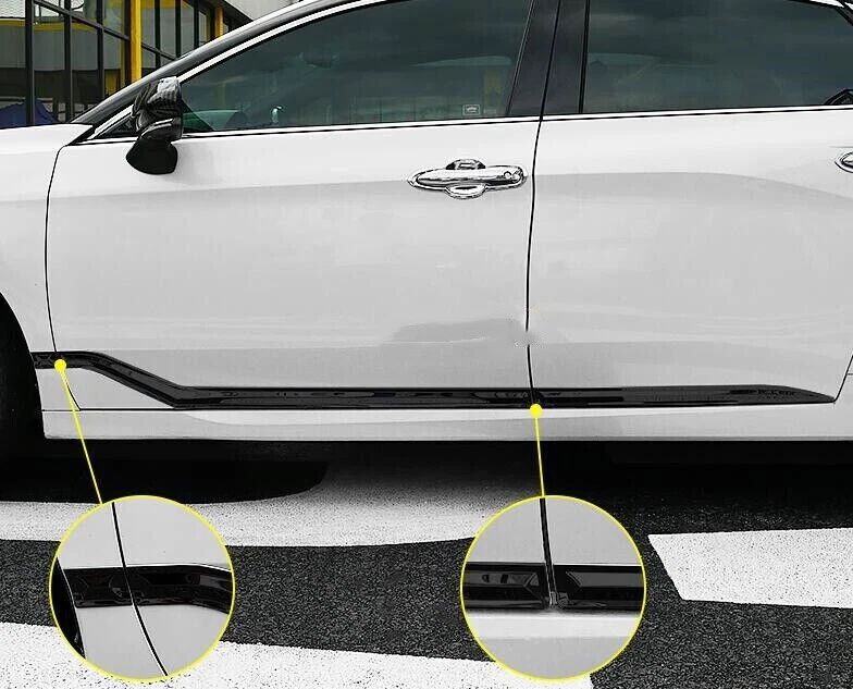 Para Toyota Avalon 2019-2021 Negro Titanio Carrocería Lateral Puerta Cubierta Moldura Borde Foto 4 de 4