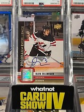 2023-24 Team Canada Juniors Program Of Excellence Auto Gold Olen Zellweger Auto