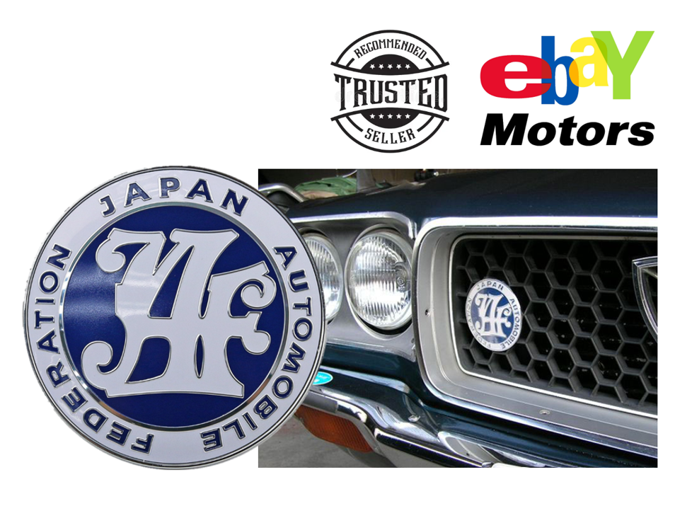 Japan Automobile Federation JAF Emblem Badge Front Grille For