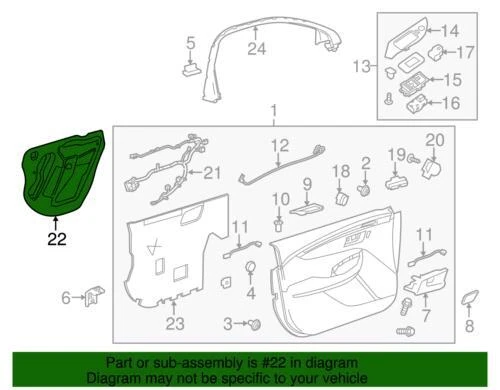 Genuine GM 2014-2020 Chevrolet Impala Front Right Door Water Deflector 23274029 - Image 3 of 3