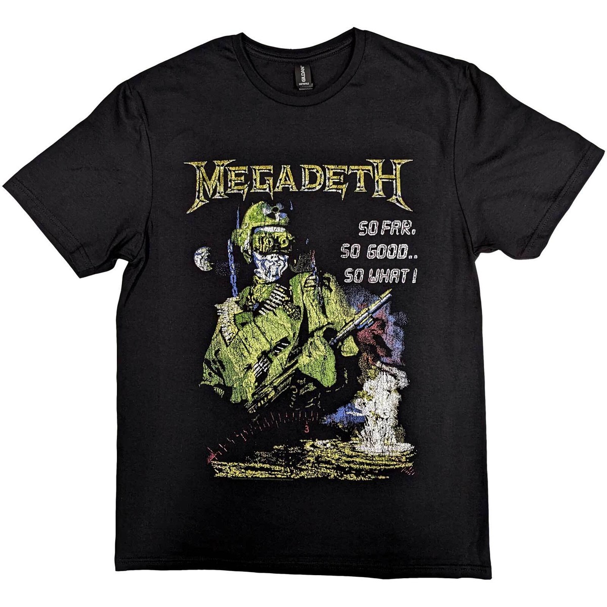 Megadeth So Far So Good So What Explosion Vintage T-Shirt NEW