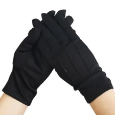 1/2/6/12 Pairs Black Work Marching Formal Tuxedo Honor Guard Parade Band Gloves