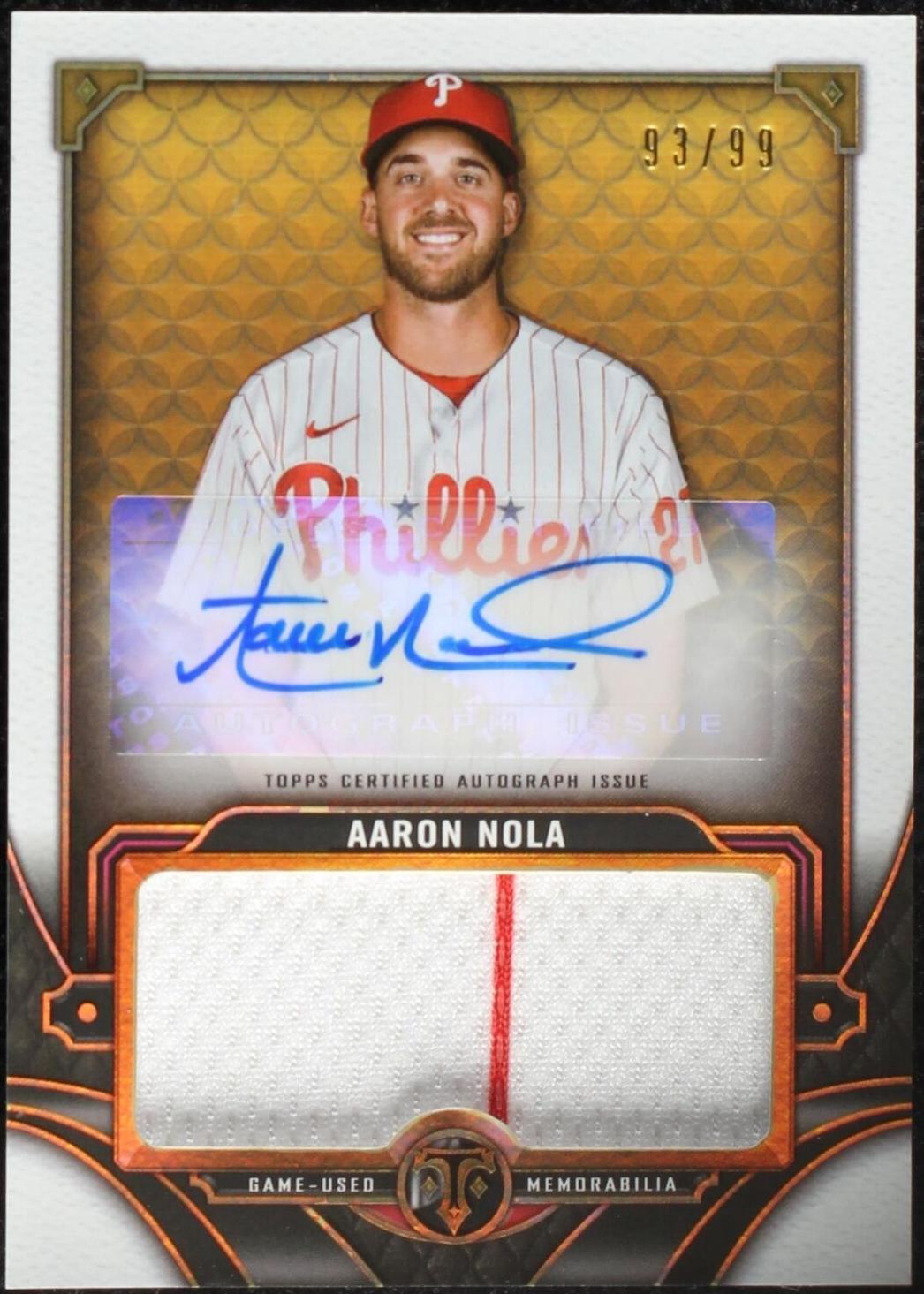 topps アーロン・ノラ 直書きサイン 1of1 Aaron Nola 1/1 サイン入りカード 【公式通販】