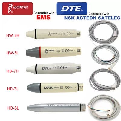 Woodpecker DTE Dental Ultrasonic Scaler Handpiece LED Light Fit EMS NSK SATELEC