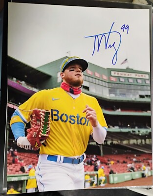 Yellow Red Sox Jersey Patriots Day ALEX VERDUGO PATRIOTS DAY