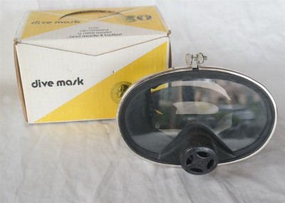 Vtg New Old Stock US Divers / Aqua Lung Pacifica dive mask Japan Pig nose (READ)