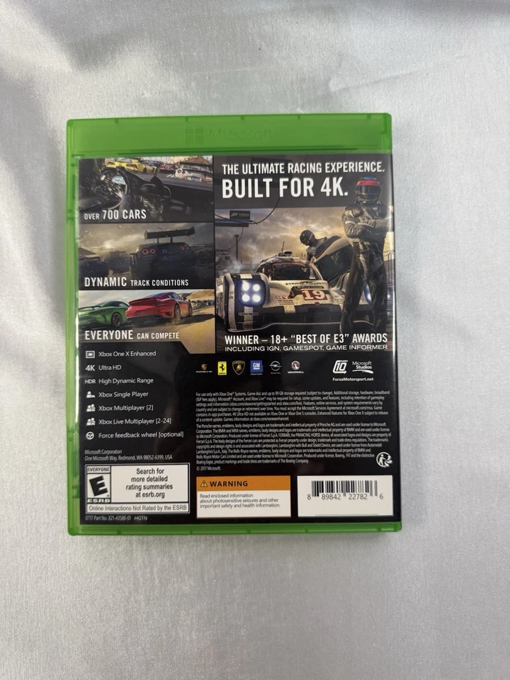 Forza Motorsport 7 – Xbox One (Used, Complete in Box) - Image 2 of 3
