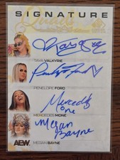 AEW SIGNATURE EDITION QUAD AUTO /10 MERCEDES MONE-MEGAN BAYNE-TAYA-FORD