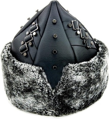 Miss Tesettür Turkish Ottoman Bork Hat, Ertugrul Faux Leather Fur Winter Cap