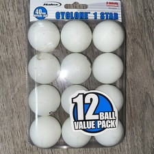 Velocity 40 Mm Table Tennis Balls One Star Twelve Pieces Halex Regent Sports
