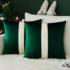 Soft Velvet Christmas Decorative Throw Pillow Covers 18X18 Inches Luxury