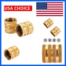 Garden Hose Quick Aluminium Fitting Connector, Double Ends Female Swivel Conn...