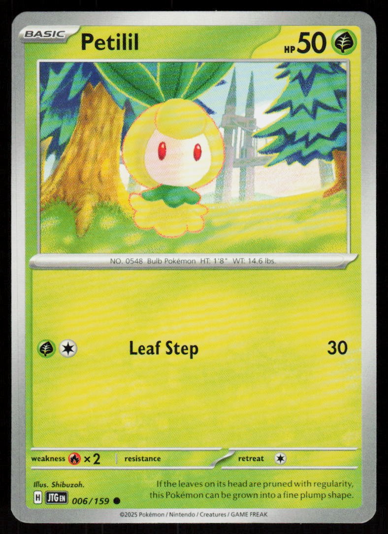 Petilil 006/159 Common Journey Together Pokemon Near Mint