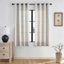 Curtains with eyelets semi free over curtains curtains set of 2, 210x140cm, natural...