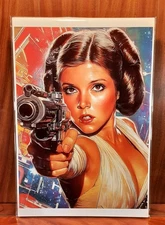 Princess Leia Star Wars 13X19 Large 85lb Cardstock Satin Art Print By Bogi