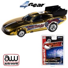 Auto World 4Gear 2022 Dodge Charger Good Knight FC Gold HO Scale - SC421