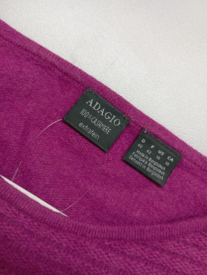 Adagio Pull Femme Rose Cachemire Classique (EU 40, INT L) - Photo 3/3