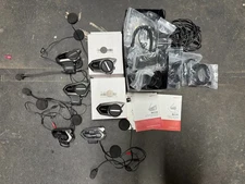 6 SENA Headsets - 4x SENA 50S, 2x SENA 50R with replacement foam/booms/hardware