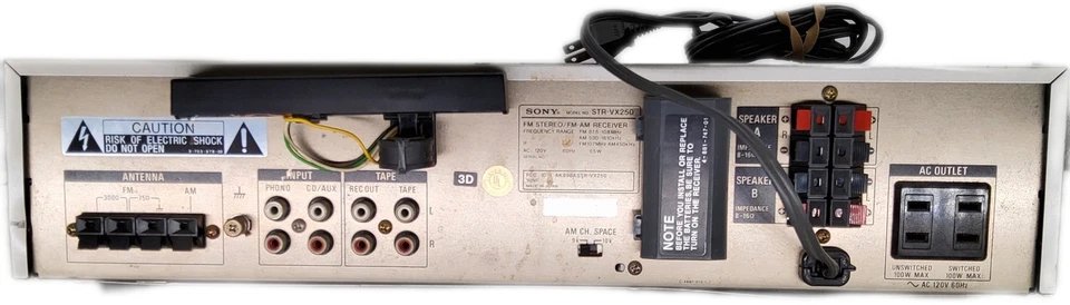 Sony STR-VX250 FM Stereo AM/FM Receiver 100W Silver - Image 4 of 4