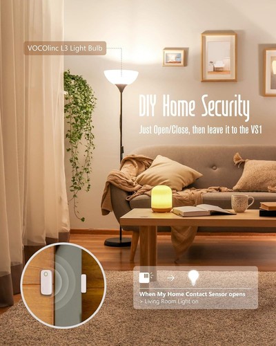 VOCOlinc Door Alarm Magnetic Window Locks Contact Sensor Wireless Smart White - Picture 5 of 5