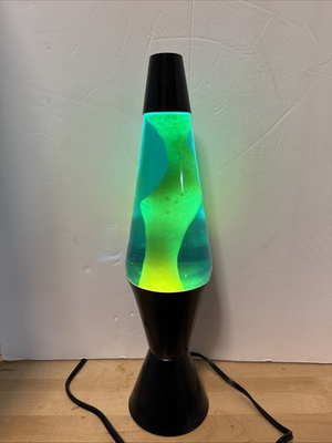 #ad Lava Lite Lamp Vintage RARE 2000s Midnight Blue amp; Yellow #24 $100.00