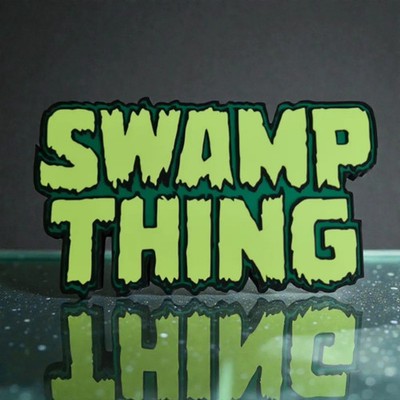 Swamp Thing DC Comics Logo Sign Plaque Display Green Collectible Comic Book