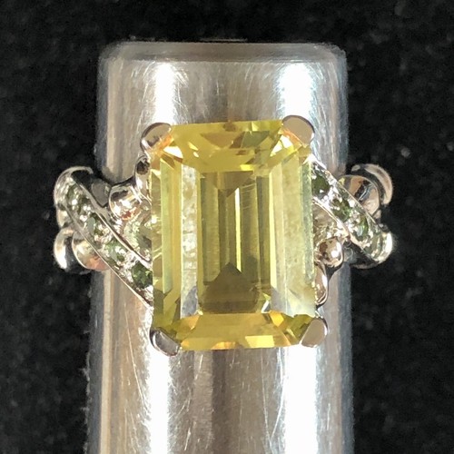 New - Wow! Victoria Wieck Yellow Topaz & Peridot Sterling Silver Ring Size 7.75 - Picture 13 of 13
