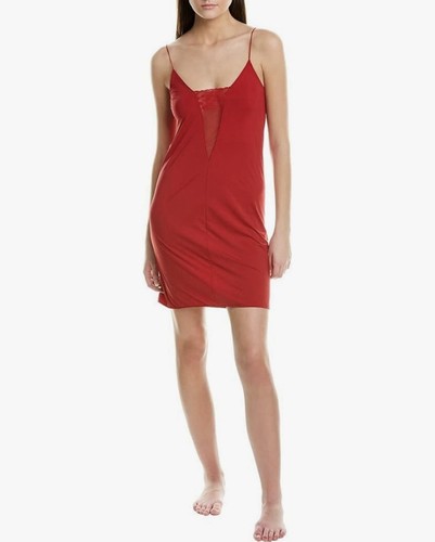 Natori Lace Affair Slip in Red Sz Large NWT Retail: $74 - Picture 1 of 5