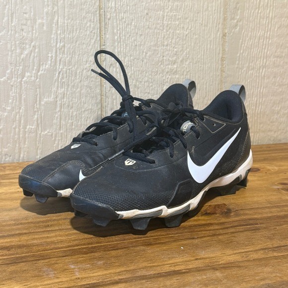 Nike Fastflex Baseball Softball Cleats Black White Men US 8
