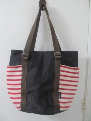 Jack Gomme Canvas tote France Red stripes