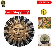 Vibrant Sunface Garden Stepping Stone - Weather-Resistant Resin Home Art Piece