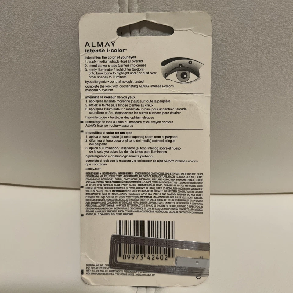 Sombra de ojos Almay Intense i-Color, 032 Trio para azules, 4,8 g descontinuada Foto 2 de 2
