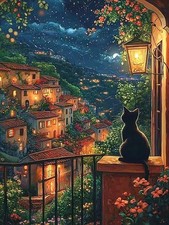 Paint by Numbers for Adults Beginners,Black Cat Adult Paint by Number Kits 16x20