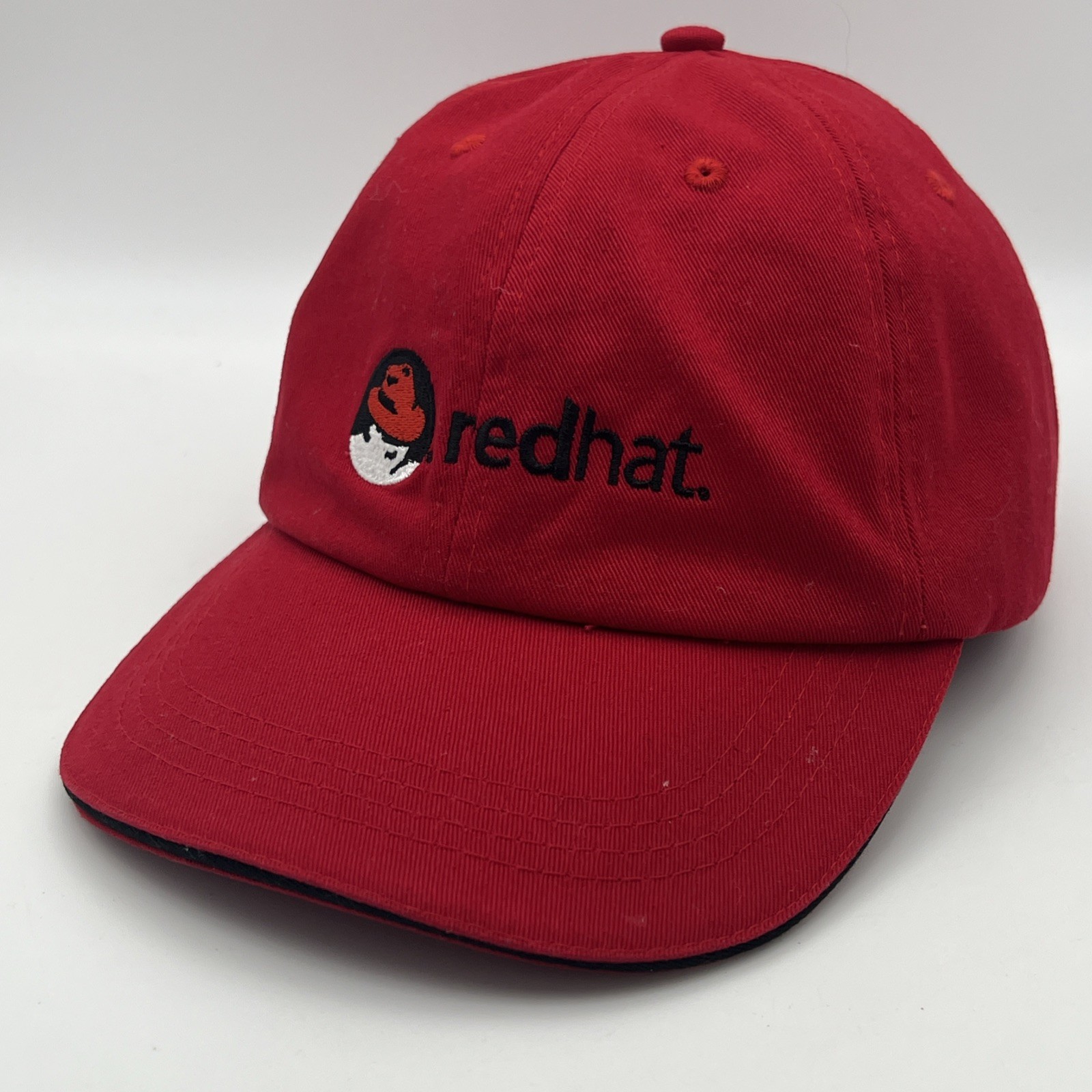 Red Hat Linux Strapback Adjustable Embroidered Ha… - image 1