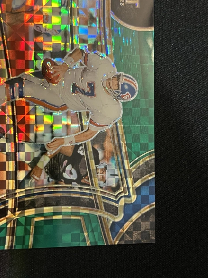 Panini Select 2023 - nivel de campo John Elway #328 verde Prizm 🚨 /5 🚨 Foto 3 de 4